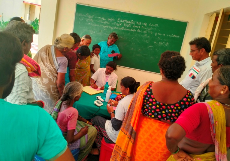 Health Camp at Panguru organized by SBMCHRI, Tirupati.